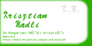 krisztian madli business card